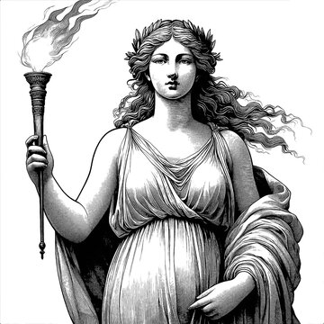 Goddess of Hospitality A Reverent Portrait of Hestia, generative AI