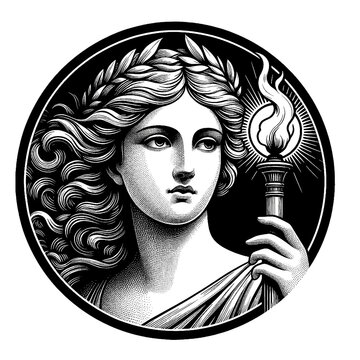 Divine Simplicity Exploring Hestia's Beauty Through Portraiture, generative AI