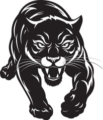 Stealthy Stride Running Panther Icon Agile Hunter Vector Logo Emblem