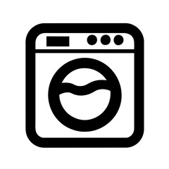 Washing Machine icon vector graphics element silhouette technology sign symbol illustration on a Transparent Background