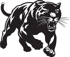 Panther Pride Running Panther Icon Panther Pounce Vector Logo Emblem
