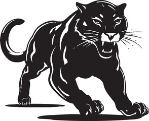 Swift Stalker Running Panther Icon Panther Pursuit Vector Logo Emblem