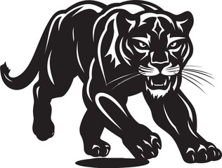 Dynamic Dash Running Panther Emblem Prowess Panther Vector Iconic Symbol