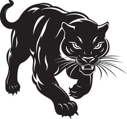 Shadow Sprinter Vector Iconic Symbol Panther Precision Running Panther Icon