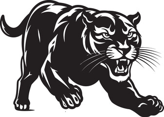 Dynamic Dash Running Panther Emblem Prowess Panther Vector Iconic Symbol