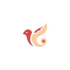 Bird animal vector logo design
