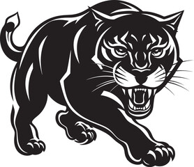 Dynamic Dash Running Panther Logo Velocity Vigilante Vector Emblematic Symbol