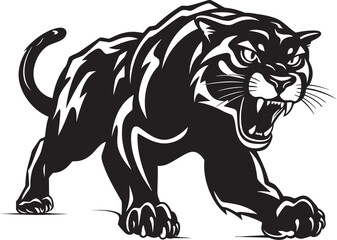 Panther Power Vector Logo Design Stealthy Sprinter Running Panther Emblem