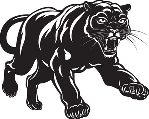 Prowling Panther Running Panther Logo Onyx Sprint Vector Emblematic Symbol