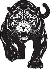 Swift Stalker Vector Icon Design Prowling Panther Running Panther Logo