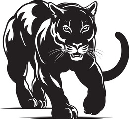 Panther Pride Running Panther Icon Dynamic Dash Vector Logo Design