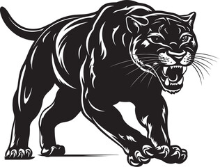 Rapid Rampage Running Panther Icon Sprinting Shadow Vector Logo Design