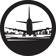 SkylineTerminal Vector Airport Emblem FlightFramed Airport Scenery Symbol
