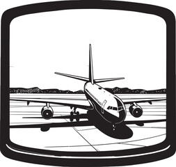 Airfield Artistry Airport Logo Design Runway Rhapsody Vector Airport Icon