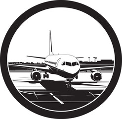 AirfieldAurora Airport Vector Landscape TerminalTerrain Vector Airport Emblematic Scene