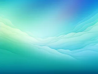 Poster Abstract sky blue and green gradient background with blur effect, northern lights © Celina