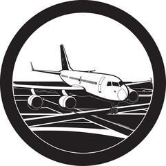 Aviators Arena Airport Iconic Design Gateview Gallery Vector Airport Emblem