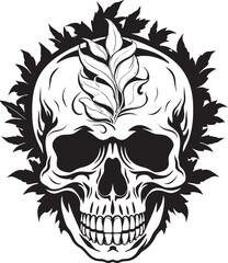 Skullweed Emblem Cannabis Skull Vector Symbol GanjaGlow Skull Cannabis Leaf Vector Design