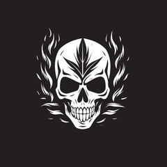 Cannabone Vision Cannabis Leaf Skull Vector Skullweed Emblem Cannabis Inspired Skull Emblem