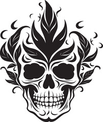 GanjaGlow Skull Skull with Cannabis Leaf Icon Skulls and Buds Cannabis Leaf Skull Symbol