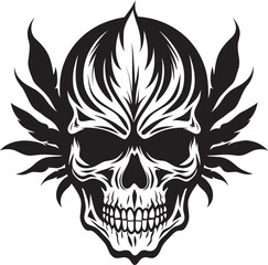 Mariabone Vision Cannabis Leaf Vector Skullscape Icon Skull with Cannabis Emblem