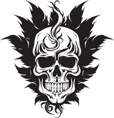 Cannabone Design Cannabis Vector Icon Skullweed Symbol Skull with Cannabis Leaf