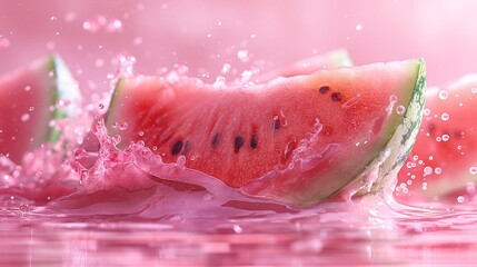 watermelon with drops