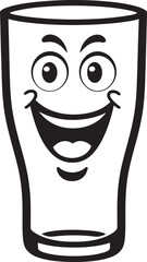 Crafted Happiness Vector Logo for Smile Glass Beer Mug Raise a Smile Iconic Emblem for Smile Glass Beer Mug