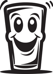 Smile Overflow Glass Beer Mug Emblem Design Savor the Joy Smile Glass Beer Mug Logo