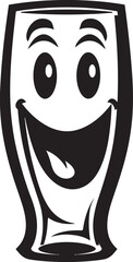 Savor the Smile Iconic Emblem for Glass Beer Mug Elevate Happiness Logo Icon for Smile Glass Beer Mug