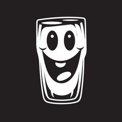 Joyful Sip Emblem Design for Glass Beer Mug Radiant Refreshment Vector Logo Icon for Smile Beer Mug