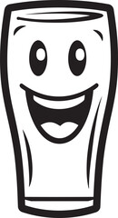 Radiant Refreshment Vector Logo Icon for Smile Beer Mug Crafted Grin Iconic Emblem for Glass Beer Mug
