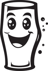 Pouring Smiles Smile Glass Beer Mug Icon Elevated Happiness Vector Logo for Smile Beer Mug