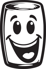 Brewed with Smiles Smile Glass Beer Mug Icon Overflowing Happiness Vector Logo for Smile Beer Mug