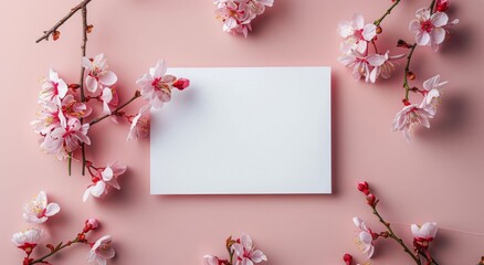Piece of Paper on Pink Background