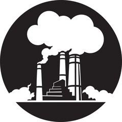 Chimney Cleaners Iconic Emblem for Smoke Stack Industry Air Filtration Solutions Logo Design for Smoke Stack Industry