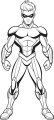 Mighty Guardian Superhero Badge Emblem Supercharged Symbol Iconic Emblem for Heroic Crest