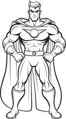 Vigilant Valor Hero Logo Design Caped Crusader Emblematic Superhero Icon