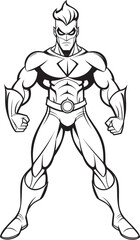 Courageous Crest Emblematic Hero Icon Supercharged Symbol Icon Design for Superhero