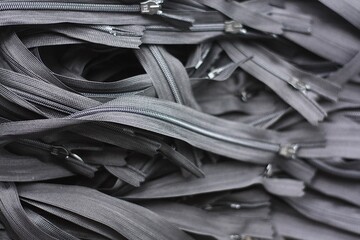 Black zippers for clothes