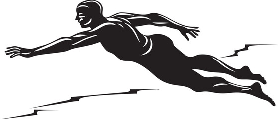Splash Sprint Emblematic Logo Design Dive Dynamo Symbol Design for Swimmer Icon