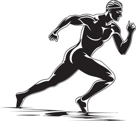 Dive Dynamo Emblematic Vector Design Aqua Arc Iconic Swimmer Logo