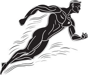 Splash Sprint Emblematic Logo Design Dive Dynamo Symbol Design for Swimmer Icon