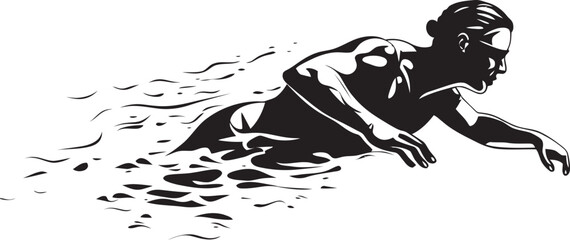 Dive Dynamo Iconic Emblematic Symbol Swim Surge Symbol Design for Swimmer Icon