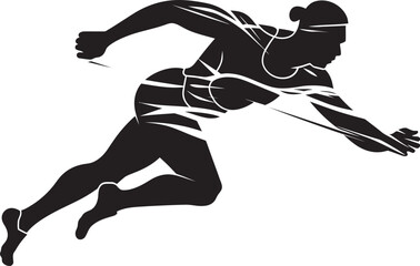 Fototapeta na wymiar Swim Sprinter Vector Swimmer Emblem Fluid Fitness Iconic Logo Symbol