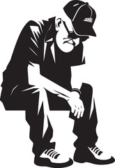 Wearied Watchman Iconic Emblem of Fatigue Doleful Defender Symbol of Deep Despair