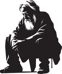 Solitary Sigh Symbol of Weariness Echoes of Gloom Iconic Emblem Design