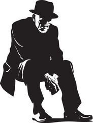 Dreary Guardian Symbol of Lingering Gloom Sighing Sage Iconic Emblem of Weariness