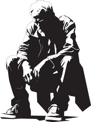 Aged Angst Iconic Emblem of Despair Desolate Sentinel Symbol of Silent Suffering