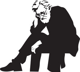 Solemn Strain Symbol of Weighted Souls Times Toll Emblematic Vector Logo